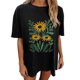 thumbnail image 4 of Faldas Cortas para Mujeres, Impresión de Flores Casual Oversized Camiseta de Manga Corta Top Hecho de 95% Poliéster 5% Spandex para Primavera Verano, Falda Corta de Verano, 4 of 7