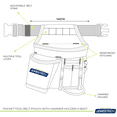 JORESTECH 5 Pocket Tool Belt Pouch with Hammer Holder