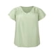 thumbnail image 2 of GRACE & GRANDEUR Blusas de Verano de Talla Grande para Mujeres, Conjunto de Pascua, Hombros Fruncidos, Textura Jacquard, Manga con Volantes, Cuello en V, Casual, Talla 2X Verde Claro, 2 of 6
