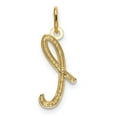 thumbnail image 5 of Diamond2Deal 10k Yellow Gold Letter l Initial Charm Pendant for Women, 5 of 6