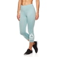thumbnail image 2 of Reebok Pantalon Capri de Compression Athlétique pour Femmes Wanderlust, Vert, Moyen, 2 of 5