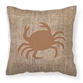 thumbnail image 2 of Carolines Treasures BB1024-BL-OR-PW1818 Crab Burlap and Orange   Canvas Fabric Decorative Pillow BB1024 18H x18W, 2 of 2