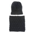 thumbnail image 3 of PMVFHDE Winter Hat and Scarf Set for Women Knitted Thickened Warm Two Piece Solid Color Soft Woven Design for Cold Weather Black, 3 of 6
