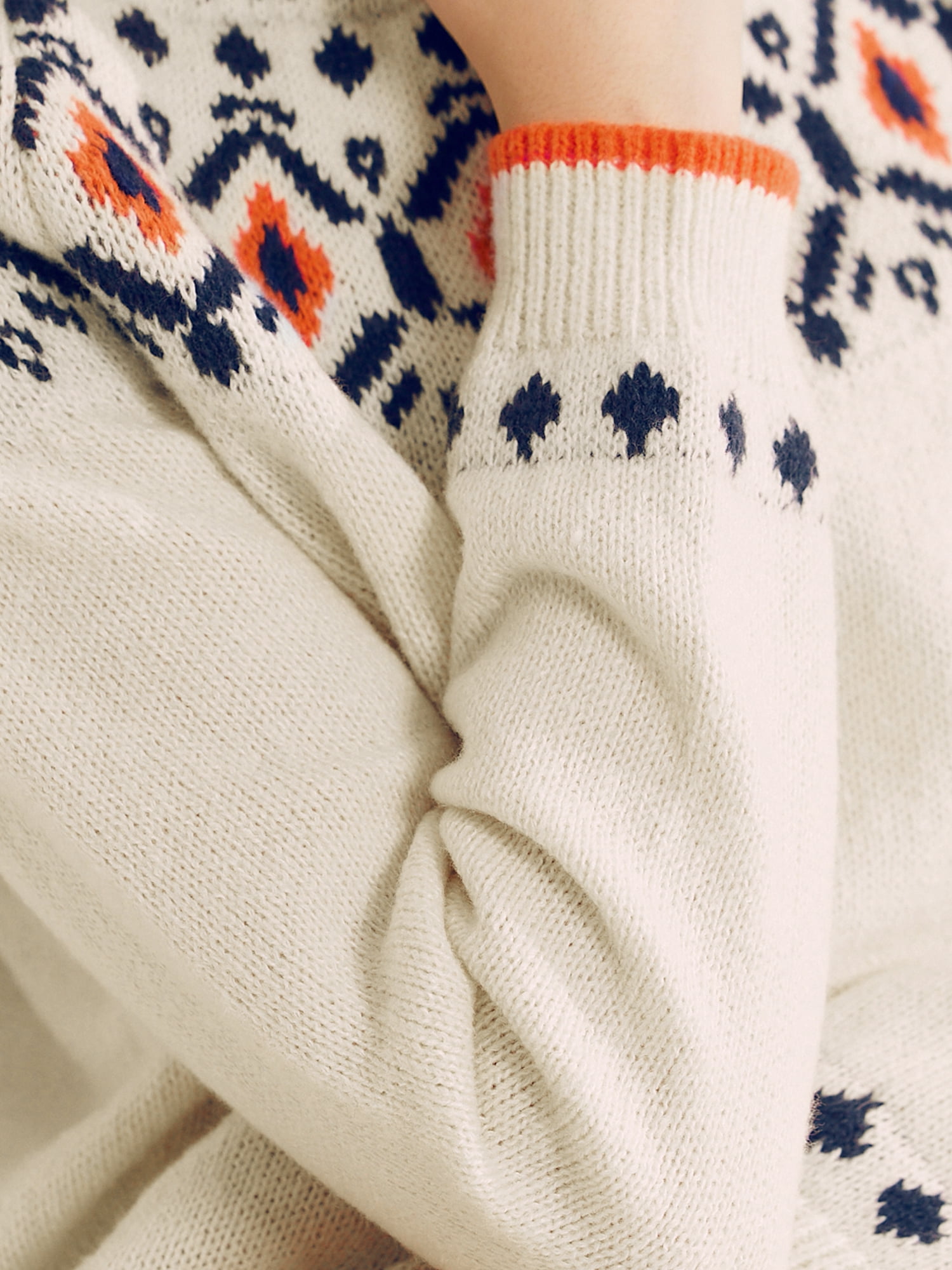 DARING DIVA Winter Fall Vintage Pullover Sweater Tops S White