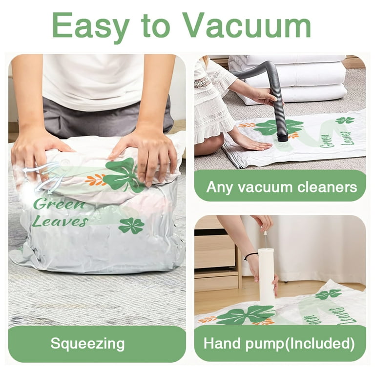 Vacuum Storage Bags with Hand Air Pump, 8 Large (31 X 23 ) Vacuum Seal  Space Bags, Vacuum Sealer Bags for Clothes, Comforters, Blankets,  Bedding,Closet,Pillows, Travel, Moving 