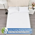thumbnail image 4 of PHF 100% Rayon Derived from Bamboo Fitted Sheet Twin Size for Hot Sleeper, 16" Deep Pocket, 2.5cm Wider Strong Elastic, Silky Soft Bottom Bed Sheet, 39"x 75", White, No Pillowcases, 4 of 6
