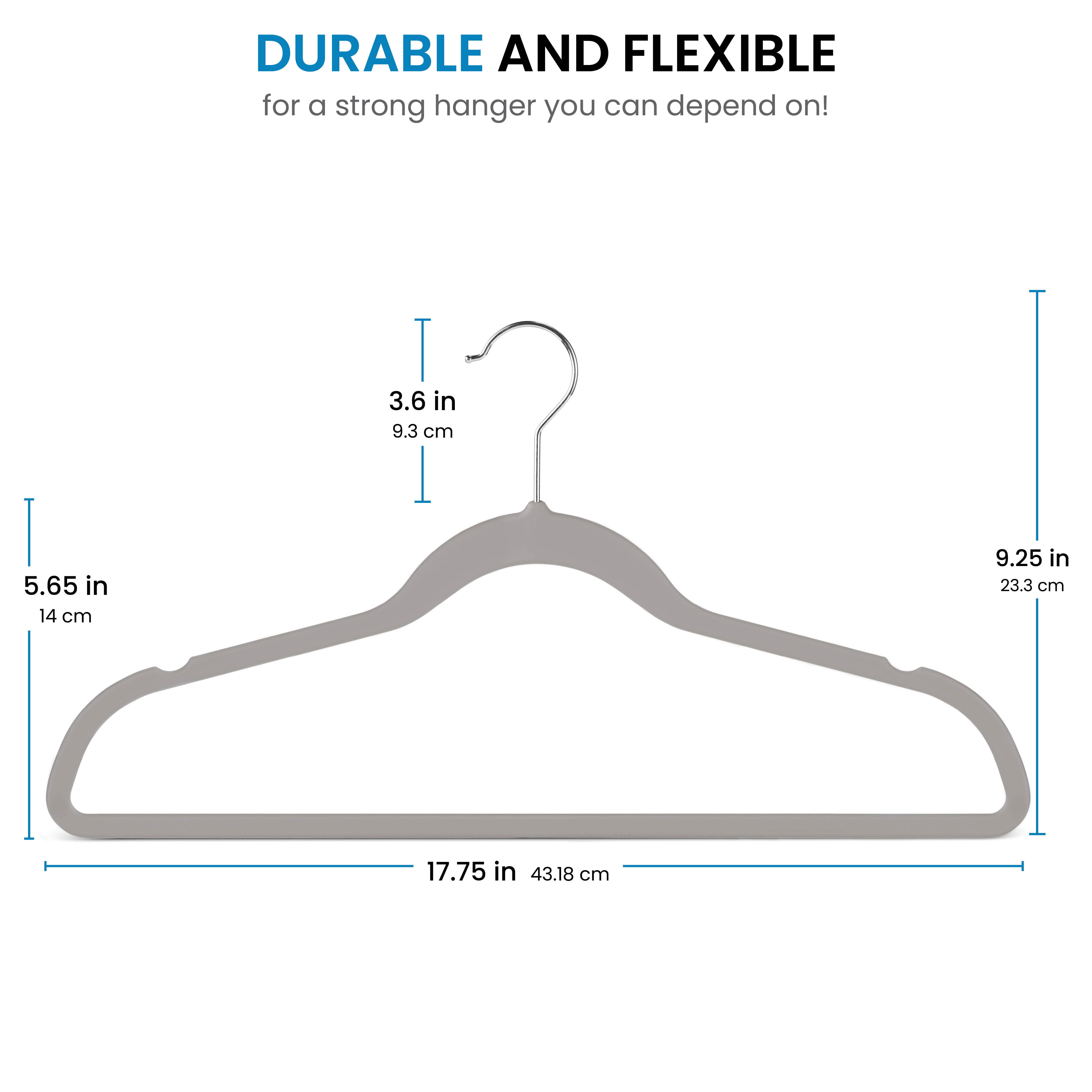 Bumodel Bumodel Space Saving Coat Hanger- Ultra Thin Clothes Hanger with Non-Slip Rubber Pad,Collar Protection Heavy Duty Clothing Hangers, 360o