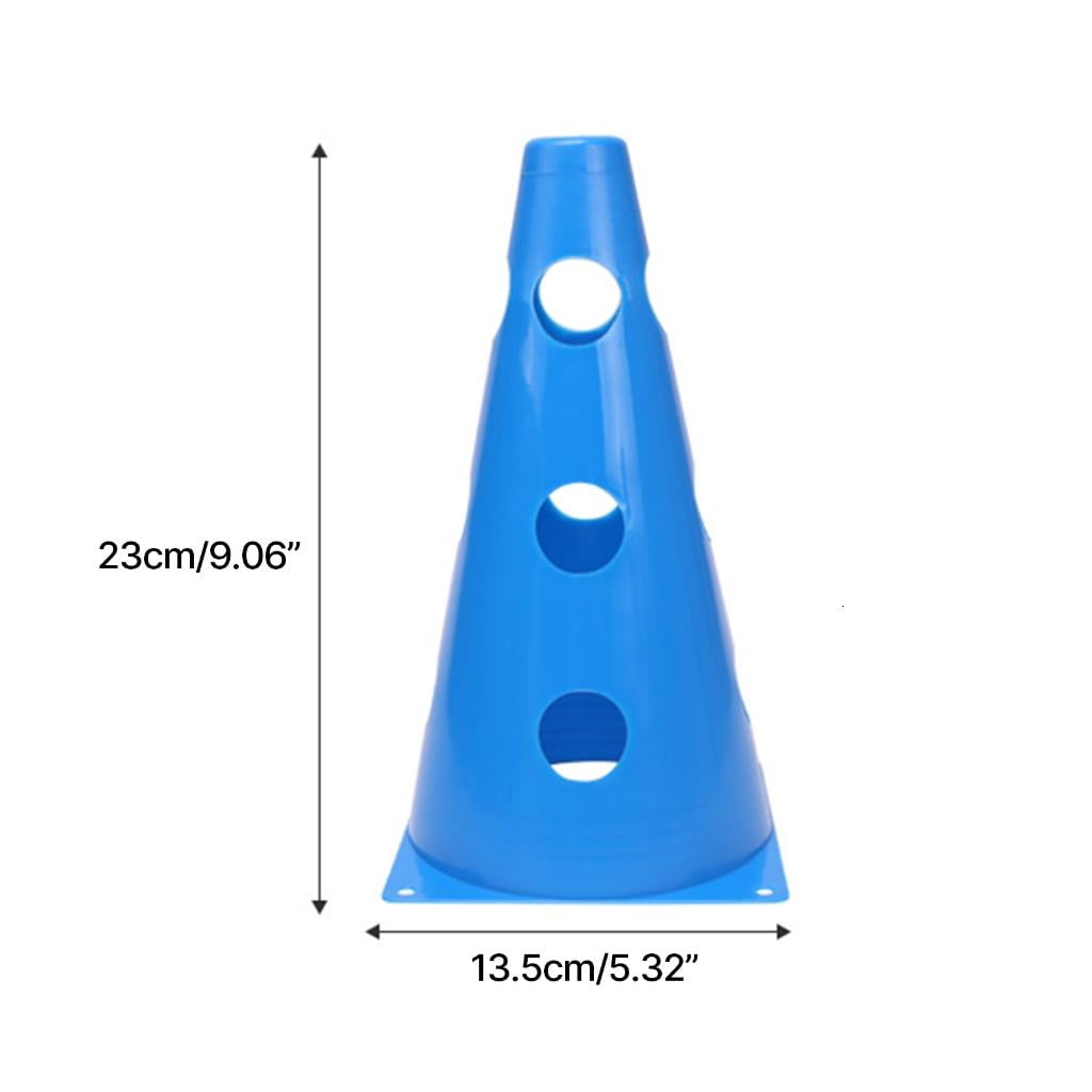 Yihuala 12/18Pcs Agility Cone Football Training Maker Bucket Field Skating Marker Soccer Training Marker Obstacle Cone