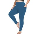 thumbnail image 2 of CCRFTGI PLus size womens leggings Butt Lifting High Waisted Booty Scrunch Gym Yoga Pants Impact Sports Leggings Athletic Outdoor Tummy Control Workout Leggings Blue 2XL, 2 of 3