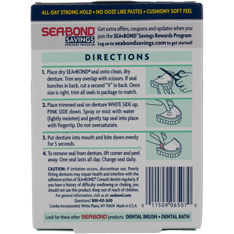 Save on Sea-Bond Denture Adhesive Uppers Seals Original Zinc Free Order  Online Delivery