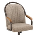 thumbnail image 3 of Chromcraft Douglas Swivel Dining Chair in Chestnut and Texture Bronze (Set of 2), 3 of 5