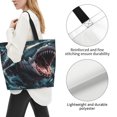 thumbnail image 3 of Balery Wave Chain Shark Bolsa Tote Estilo Estético con Cremalleras, Bolsa de Hombro, Bolsa de Compras Grande y Plegable, 3 of 8