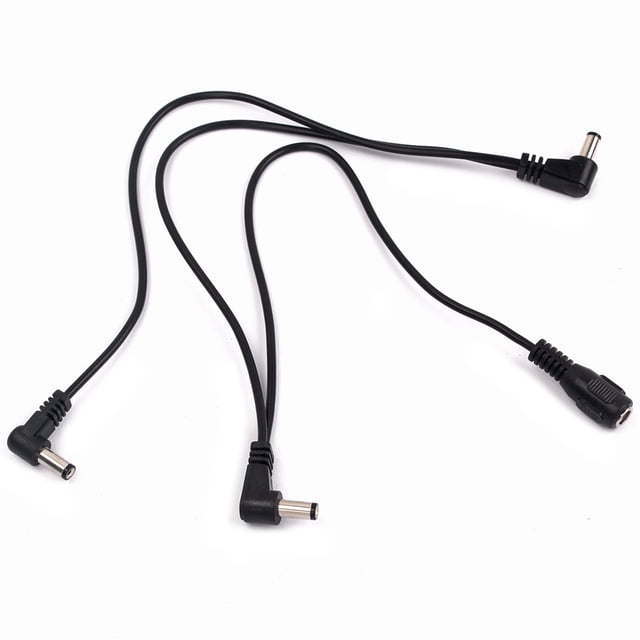 Toystoory Pedal de efectos Cable de alimentación de cadena Salida de 3 vías Rendimiento de estudio Cable de guitarra Grabadora de sonido Accesorios para instrumentos musicales