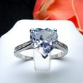 thumbnail image 2 of Lacie Heart Engagement Ring Sterling Silver Clear Cz Women Ginger Lyne Collection, 2 of 5