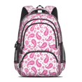 thumbnail image 2 of Paisley and Floral White Pattern Cute School Backpack Bag with Padded Back and Adjustable Shoulder Straps 16.9 X 12.6 X 5.9 Inches, 2 of 5