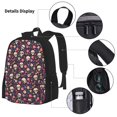 thumbnail image 5 of Naloa Skull flower leaf colorful Print Large Capacity Backpack Lunch Bag Pencil Case Combination 3 Piece Set for Student, 5 of 8