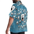 thumbnail image 3 of Tiny teeth Men's Short Sleeve Beach Shirts Button Down Poplin Casual Printed Summer Unisex, 3 of 6