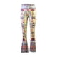 thumbnail image 4 of Moda mujer primavera verano ajustado cadera retro rosa estampado gran campana inferior pantalón Pompotops ulkah938273, 4 of 4