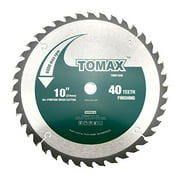 TOMAX 10-Inch 40 Tooth ATB Finishing Saw Blade with 5/8-Inch Arbor
