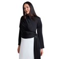 thumbnail image 4 of ELOQUII Women's Plus Size Draped Tie-Waist Top, 4 of 5