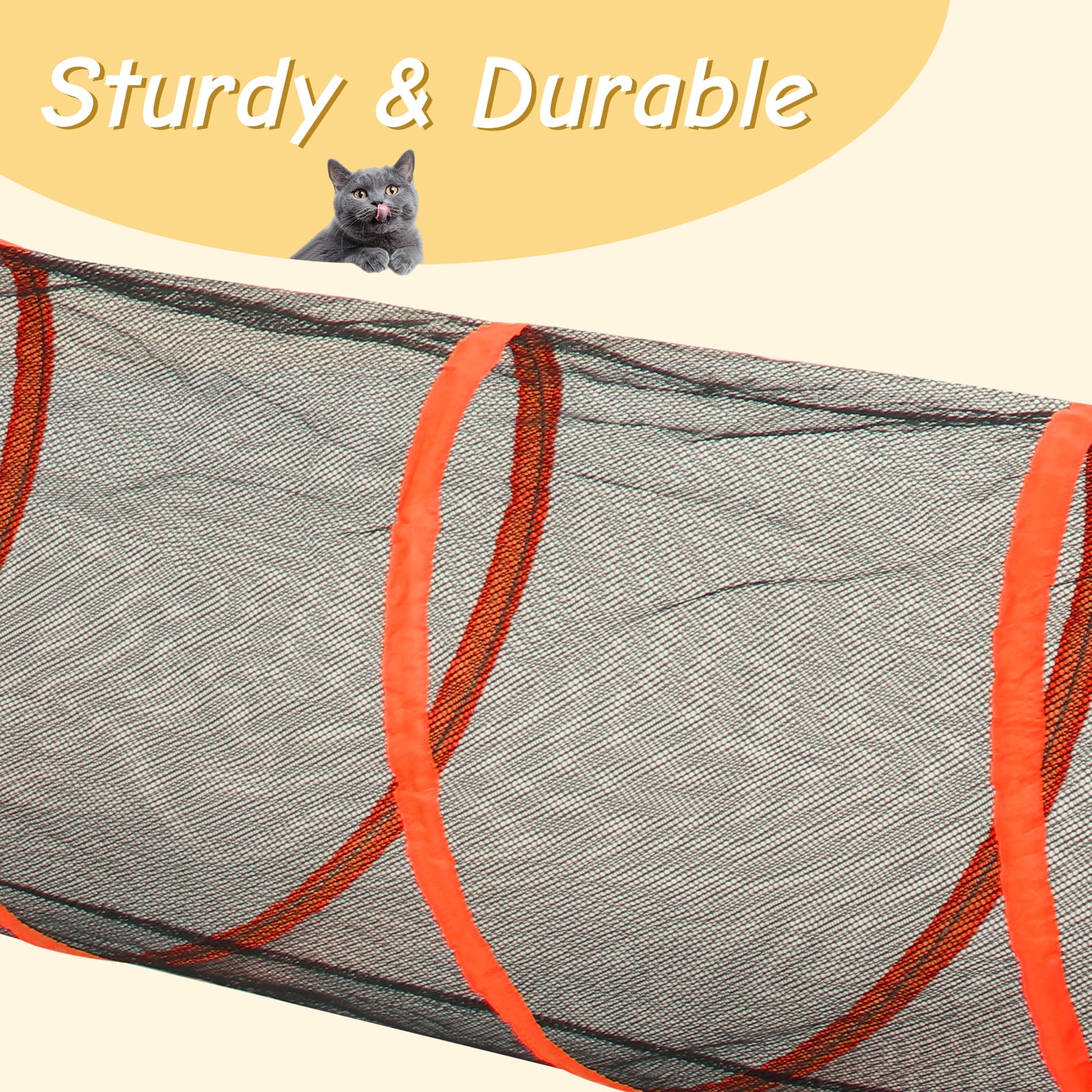 UBesGoo Outdoor 6-in-1 Cat Tunnel & Play Tent - Fun Enclosures Linked with  Zipper Doors, Breathable Mesh Stays Cool