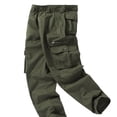 thumbnail image 4 of Mifsaly Cargo Pants for Men High Waisted Wide Leg Hiking Pant with Multi Pockets Outdoor Camping Training Trousers with Pockets S, 4 of 5