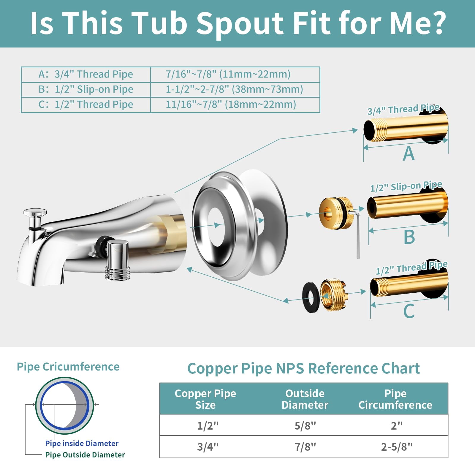 Bathtub Faucet with Handheld Sprayer Chrome Metal Bath Spout Diverter
