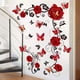 thumbnail image 3 of ¡Compra y Ahorra!, Pegatinas de pared con diseño de rosas y 12 mariposas rojas Akmoler, 3 of 5