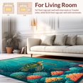 thumbnail image 2 of Flatwoven High Traffic Area Rug, Sea Friends Area Cartoon Ocean Life, Non Slip, Stain Resistant, Washable Area Rugs for Living Room, Bedroom(Blue, 4X6), 2 of 8