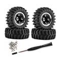 thumbnail image 3 of Xuanheng 4 Pcs Roues et Pneus de Voiture RC 1/30 Pcs de Rechange Portables Remplacement pour SCX30 Noir, 3 of 8