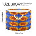 thumbnail image 2 of Round Toy Storage Basket Foldable Storage Basket for Home Decor Laundry Basket20" x 14" Quilted Seamless Sunflowers Pattern, 2 of 6