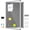 Gray Felt, variant on 38"x28" Enclosed Bulletin Board Tamper-Proof Dispaly Case, Aluminium Frame, Shatter Resistant Lockable Bulletin Board, Enclosed Cork Board for School, Office, Commercial, Hospital etc