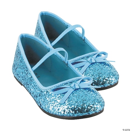 Ellie Shoes – Flat Ballet Glitter Child Blue – Child Shoe M (13 – 1)