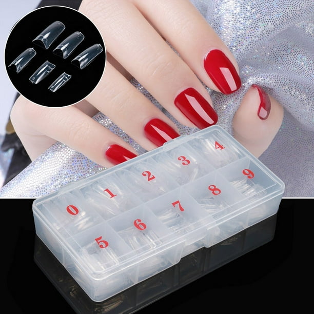 500x Natural Clear White False Nail Tips Acrylic Uv Gel French Art Manicure Clear Walmart Com