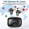 thumbnail image 2 of MINISO MS105 Audífonos Inalámbricos Bluetooth con Traducción AI, Mini Earbuds In-Ear, Diseño de Tallo Corto, Resistentes al Agua, para Trabajo, Deporte y Dormir, Negro con Estuche de Carga, 2 of 8