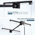 thumbnail image 6 of 4x4 Ft Overhead Garage Storage Lift Rack 300 lb Ceiling Mounted Crank Hoist System with Safety Lock for Garage and Attic Storage, 6 of 7