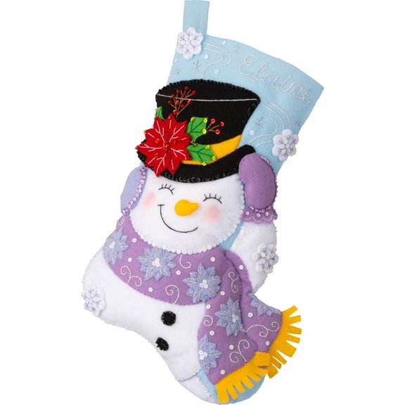 Jolly Top Hat Bucilla Felt Stocking Kit