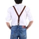 thumbnail image 2 of Fdit Tirantes Botones,2 Colores Hombres Mujeres Tirantes Sólido Ajustable Banda Elástica Botón Hebilla Pantalones Pantalones Tirantes(12 * 10 * 3cm-marrón) Amonsee No, 2 of 4