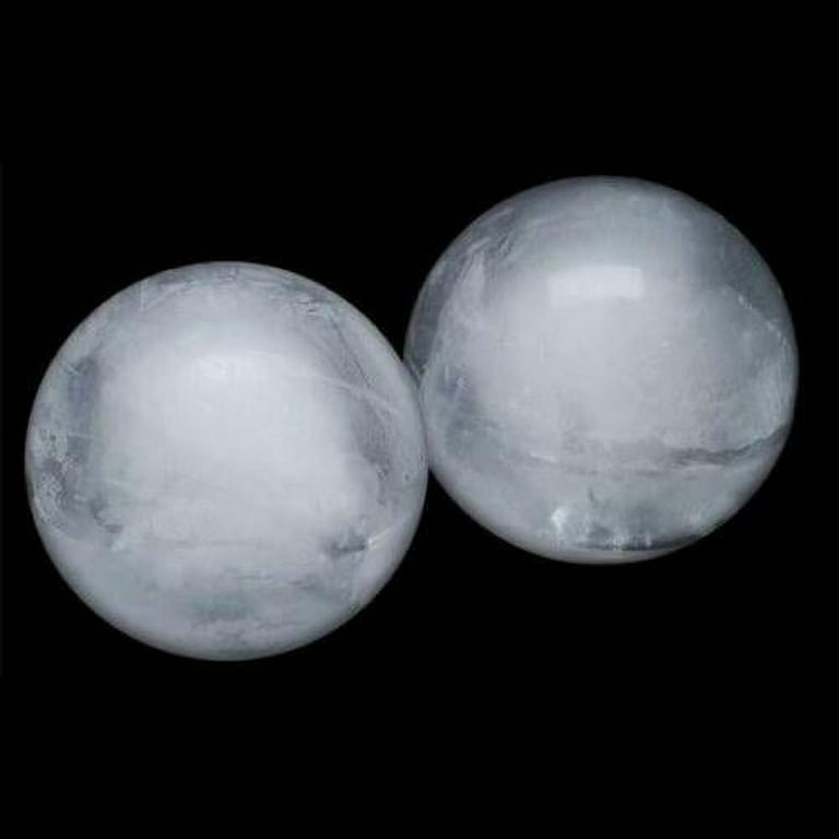 Epica Ice Ball Maker - Sphere Ice Mold Creates Large 2.5 Inch Ice Balls -  Set of 2 Silicone Molds