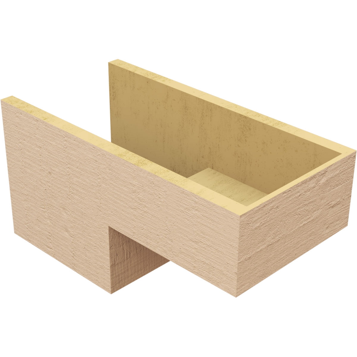 11"W x 22"D x 11"H Wide Chapel Hill Rough Cedar Woodgrain TimberThane Corbel, Primed Tan