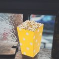 thumbnail image 3 of EeaseCA NUOLUX 50pcs Popcorn Boxes Yellow Design Trio Miniature Scalloped Cardboard Party Candy Container Treat Cartons (Gold), 3 of 7