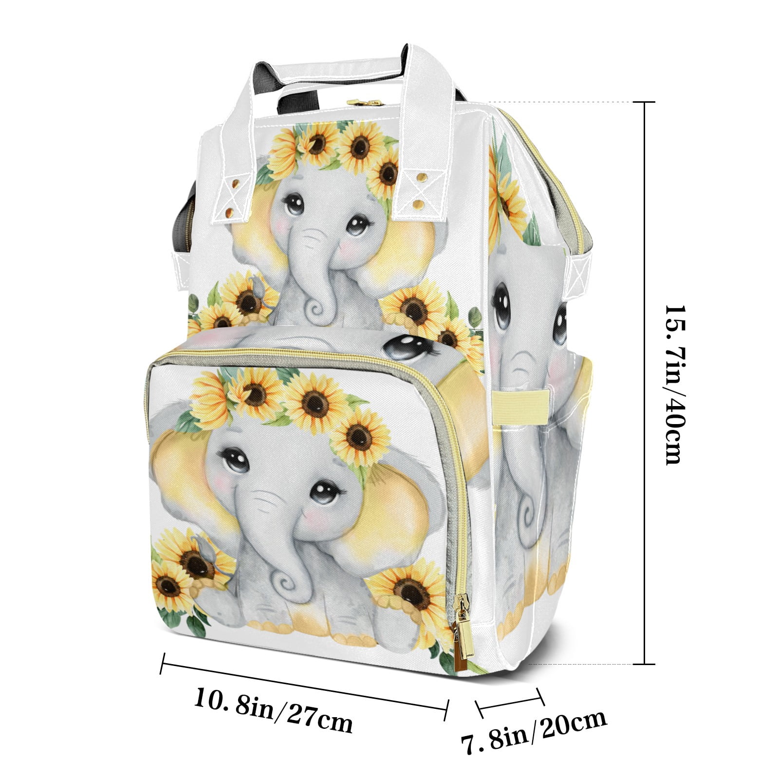 Elephant Diaper Backpack – Large Capacity, Insulated Baby Bottle Pocket, Multifunctional Mommy Bag for Boys & Girls