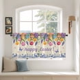 thumbnail image 2 of Easter Tier Curtains 24 Inch Length, Tulip Flowers Spring Easter Egg Bunny Butterfly Beige Cafe Short Curtains for Bathroom Sink, Small Kitchen Curtain Light Filtering Drapes 2 Panels 27.5"Wx24"L, 2 of 8