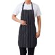 thumbnail image 1 of Delantal con pechera ajustable de rayas negras con 2 bolsillos para uso en la cocina, 1 of 6