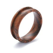 Easy Inlay Comfort Ring Core - Bocote - 8mm, Size 12.5  Inlay Material Sold Separately