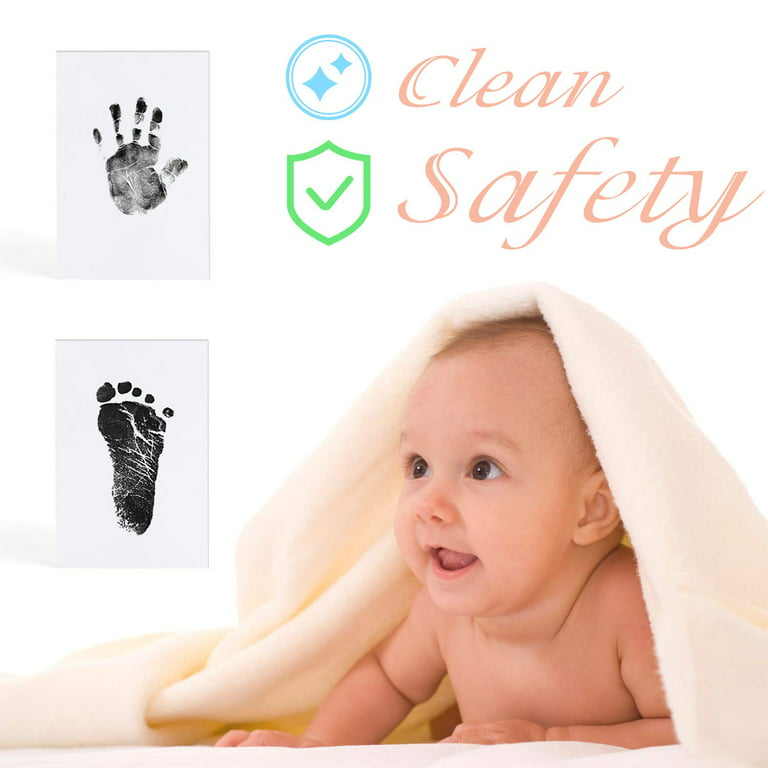 Baby Footprint Kit,Ink Pad for Baby Hand and Footprints - Dog Paw Print Kit,Clean  Touch Baby Foot Printing Kit, Newborn Baby Handprint Kit with 8 Inkless  Pads and 16 Imprint Cards 