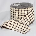 thumbnail image 2 of The Ribbon People Brown and Ivory Blocks Woven Edge Craft Ribbon 1.5" x 20 Yards, 2 of 2