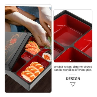 EcoQuality Black Sushi Trays with Lids 9.35 x 5.75 inch - Disposable Sushi  Container Packaging Box with Cover Carry Out Take Out Boxes Black Plastic  To Go Containers Entrees Appetizers Desserts (300) 
