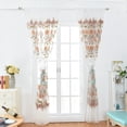 thumbnail image 4 of Cortina decorativa con estampado marrón transparente para dormitorio y balcón, 39,37 x 78,74 pulgadas, 4 of 8