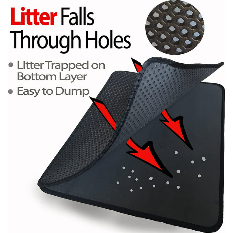 FOREVERPETSUPPLIES Cat Litter Mat 24x16, Litter Box Mat Large